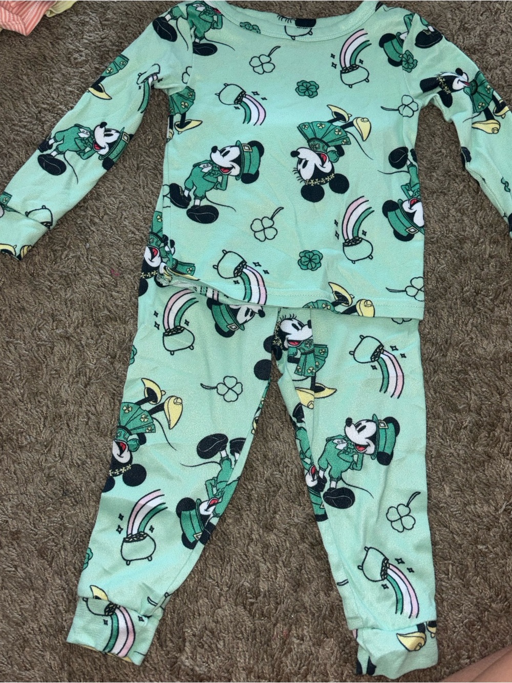 Mickey Mouse St. Patrick's Pajama Set - 3T